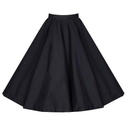Gothic High-Waisted Full Circle Solid Vintage A-Line Skirt